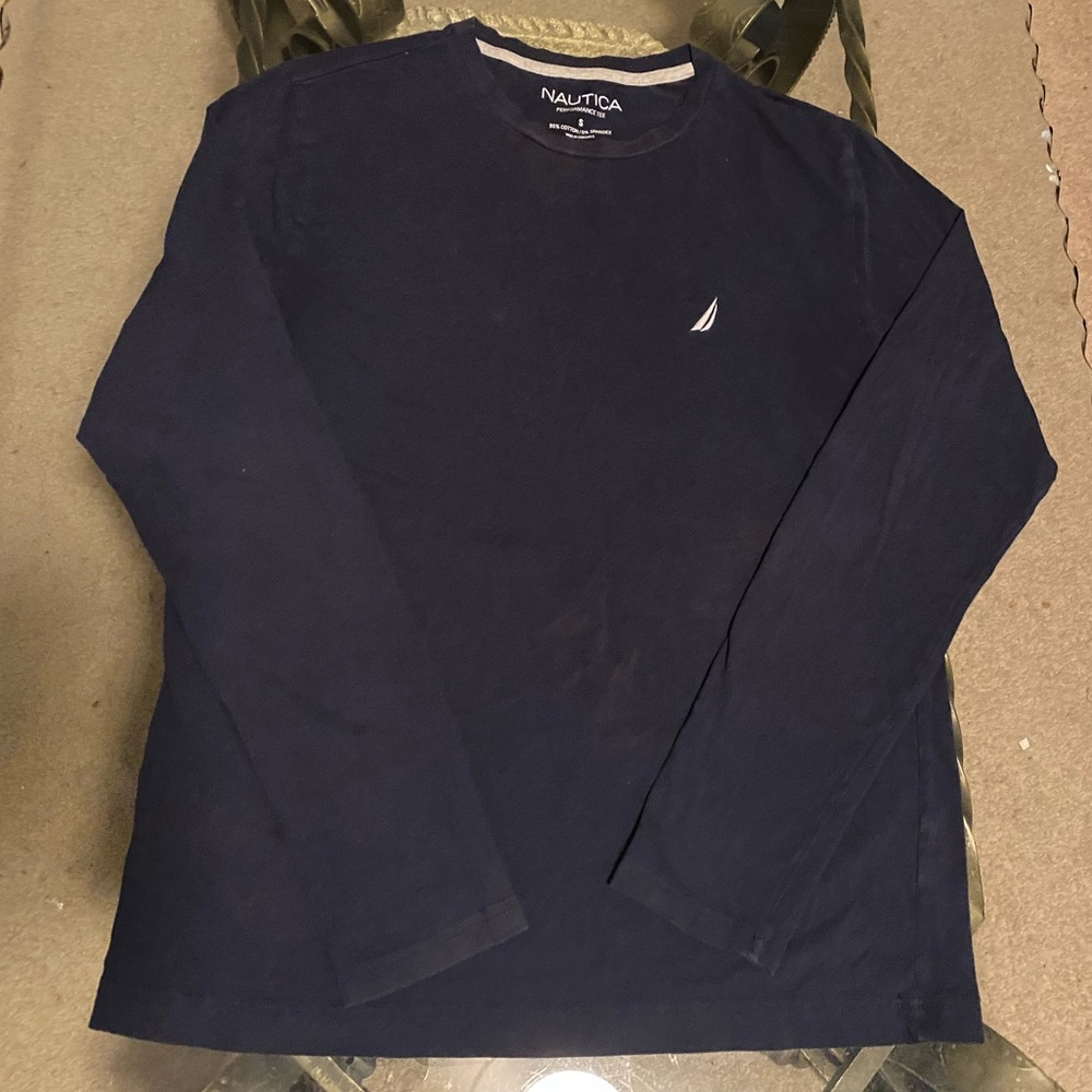 Men’s Small Nautica Long Sleeve performance tee Navy Blue